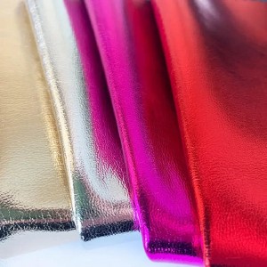 Metallic leather pu