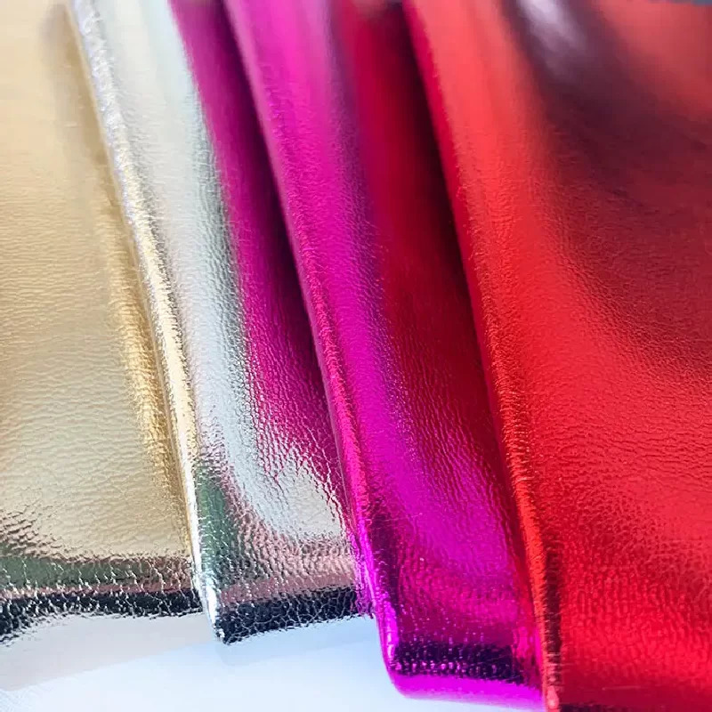 Metallic leather pu